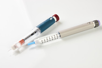 Fototapeta premium Two insulin pen for insulin injection