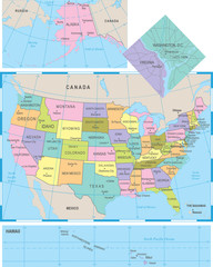 United States Map - Vector Illustration