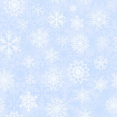 Fototapeta na wymiar Seamless pattern with decorative snowflakes