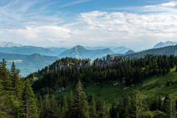 View to the alps from the Kampenwand