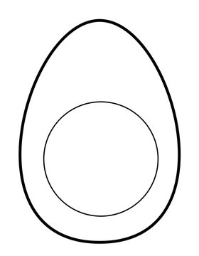 ゆで卵(線画)