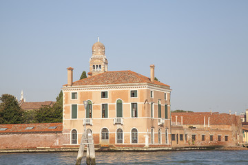 Fototapeta premium Casino degli Spiriti in early morning light, Cannaregio, Venice, Veneto, Italy, an annexe of Palazzo Contarini dal Zaffo said to be haunted