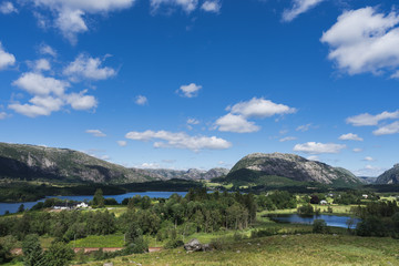 Fototapeta na wymiar Summer landscape of Norway