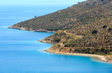 Obraz premium Summer sea coast (Hemara, Albania).