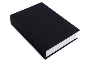 large black book on a white background