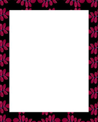 White Frame with Decorated Borders