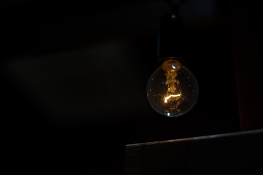 Light bulb on a dark background