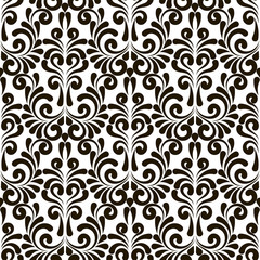Seamless abstract pattern. Black and white vector background. Ornament for wrapping, wallpaper, tiles