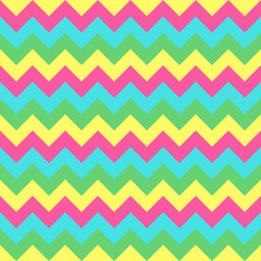 Chevron zigzag pattern seamless vector arrows geometric design colorful hot pink yellow green aqua blue