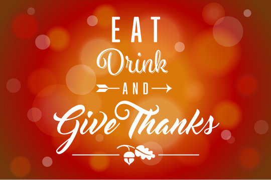Brown Soft Focus Give Thanks Vector Horizontal Background 1