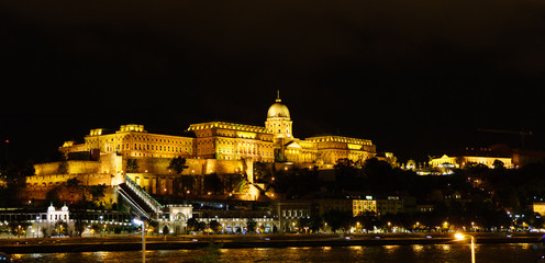 Buda Castle, Budapest Hungary, at night