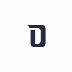 D Letter Logo Vector