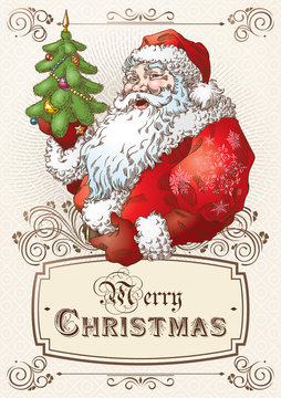 Christmas Postcard with Santa Claus 1