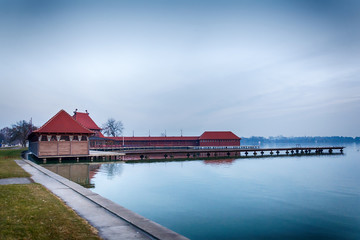Naklejka premium Palic lake from Serbia