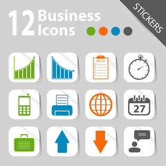 Stickers - Office and Business icons