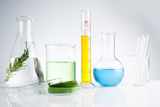 herbal medicine natural organic and scientific glassware