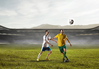 Fototapeta premium Soccer best moments. Mixed media