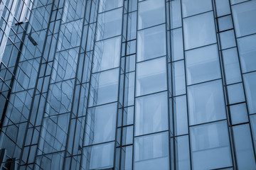 Fototapeta premium close-up of glass wall of modern building
