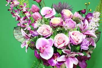 Bouquet of Purple shade group flower rose
