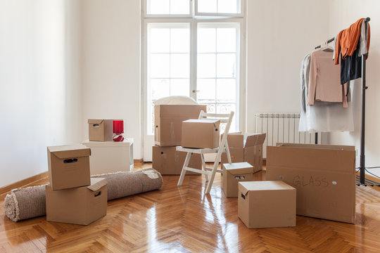 Boxes in a New House