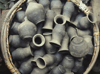 Basket With Pots