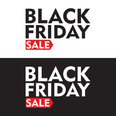 Naklejka premium Black Friday Sale set. Flat Vector Design. Banners, Stickers, Badge, Poster, Sign, Tag print