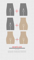 Same-sex couples concept idea. Sign same sex couples. for web design, infographics. Vector illustration eps10.