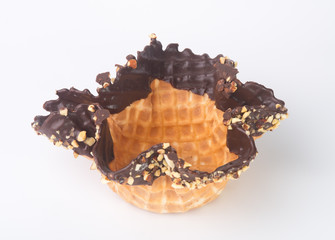 wafer bowl. wafer bowl on a background