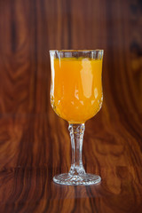 orange juice on a background