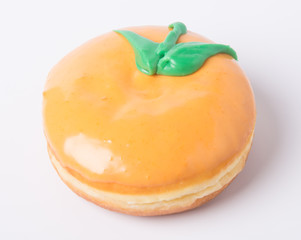 donut. donut mandarin on the background