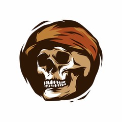 Skull soldier army vector design illustration