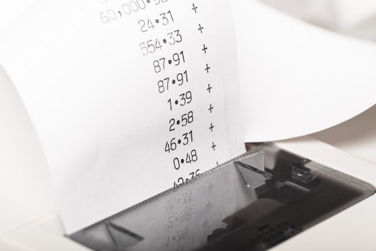 Adding machine tape.