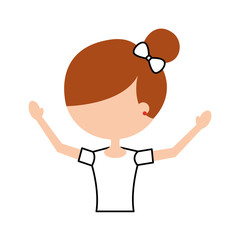 the portrait of a cute little ballerina classical dance costume