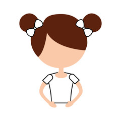 the portrait of a cute little ballerina classical dance costume