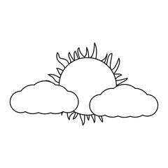 sun and clouds icon