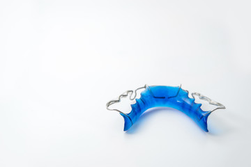 retainer orthodontic equipment on white background