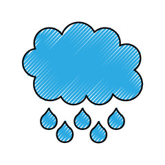 cloud rain drop weather climate icon