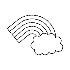 symbol of rainbow and clouds in the sky