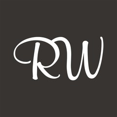 RW logo letter design template vector