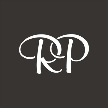 RP logo letter design template vector