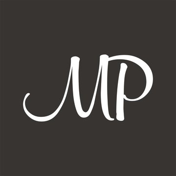 MP logo letter design template vector