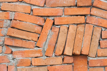 Brick wall with random pattern.