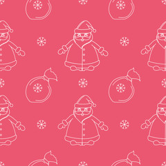 Seamless new suitable pattern with Santa Claus.