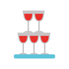 champagne glasses pyramid drink event celebration