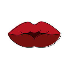 lips of a woman icon image vector illustration design 