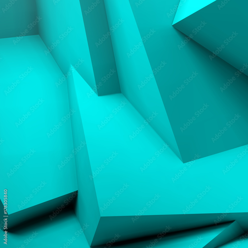 Aufkleber abstract geometric background with overlapping cubes