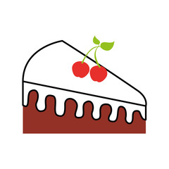 birthdat piece cake berries sweet tasty food