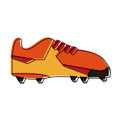 cleats football soccer shoes icon image vector illustration design 
