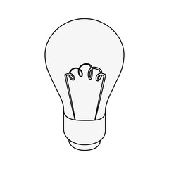 regular lightbulb icon image vector illustration design  black line