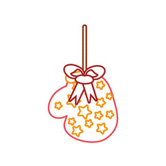christmas glove vector illustration